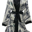 Money Print Silky Kimono Robe